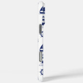 Coques Case-Mate iPhone Voile Motif illustratif Marine Bleu+Blanc (Verso / Droite)