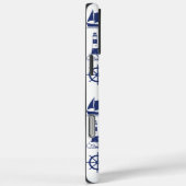 Coques Case-Mate iPhone Voile Motif illustratif Marine Bleu+Blanc (Verso / Droite)