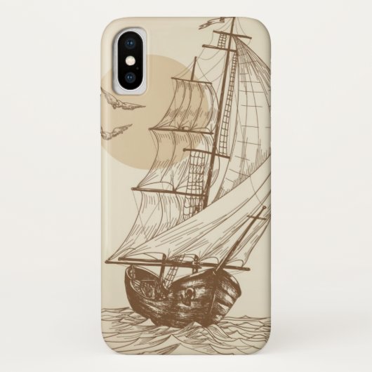 Coques Case-Mate iPhone Voilier vintage (Dos)