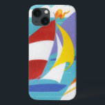 Etui iPhone Case-Mate Voiliers Abstraits vintages colorés dans l'eau<br><div class="desc">C'est une image vintage d'un groupe de voiliers abstraits colorés et lumineux naviguant dans un lac. Voir mon magasin Art by MAR pour apparier les produits avec ce design.</div>