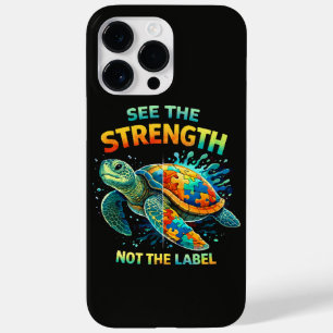 Coque Pour Pour iPhone 14 Pro Max Voir la force Tortue Acceptation de l'autisme