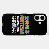 Coques Case-Mate iPhone Voir le monde différemment Sensibilisation à l'aut (Verso (horizontal))