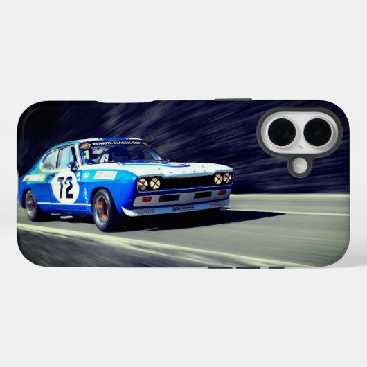 Coques Case-Mate iPhone Voiture Blue Racing (Verso (horizontal))