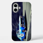Coques Case-Mate iPhone Voiture Blue Racing (Verso)