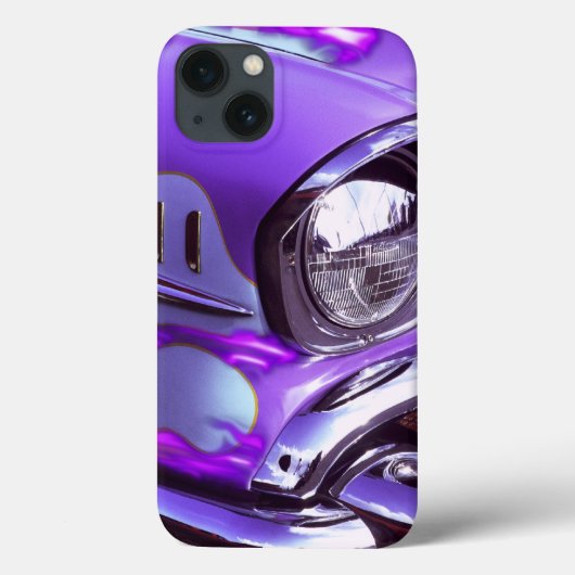 Coques Case-Mate iPhone Voiture classique : Chevrolet avec capot en feu (Verso)