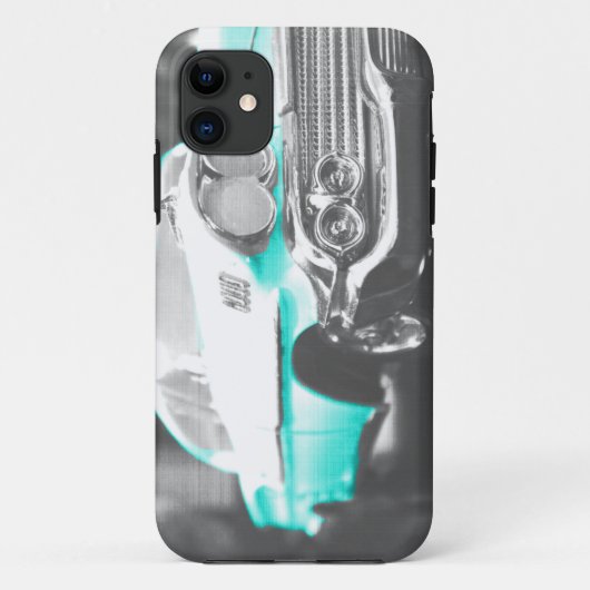 Coques Case-Mate iPhone voiture classique chevy impala bleu vif de 1958 (Dos)