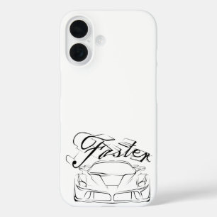 Coques iPhone 16 Voiture de course en tribaux