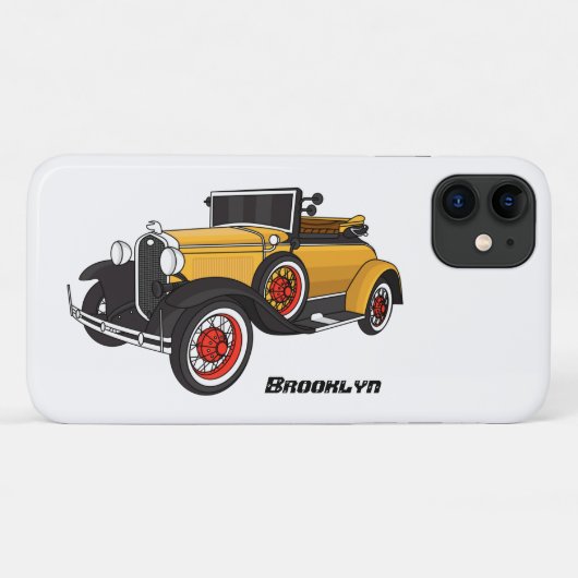 Coques Case-Mate iPhone Voiture jaune classique 1931 (Dos (Horizontal))