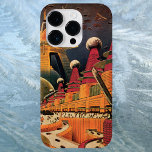 Coques Pour iPhone Voiture volant vintage de science fiction futurist<br><div class="desc">illustration vintage image de science-fiction voyage et transport avec un livre classique retro sci fi milieu urbain avec une ville de l'avenir. Les bâtiments architecturaux sont en forme de cônes et les véhicules volent dans le ciel comme des oiseaux tandis que la foule se déplace à travers la métropole.</div>