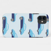 Coques Case-Mate iPhone voitures bleues vintage (Dos (Horizontal))