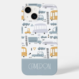 Coque Pour iPhone 14 Voitures mignonnes dans le Motif de la circulation