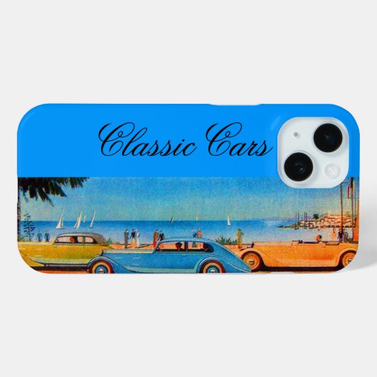 COQUES Case-Mate iPhone VOITURES SKY BLUE JAUNE (Verso (horizontal))