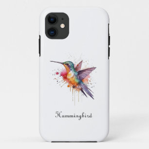 Case-Mate iPhone Case Vol de couleurs, colibri à l'aquarelle personnalis