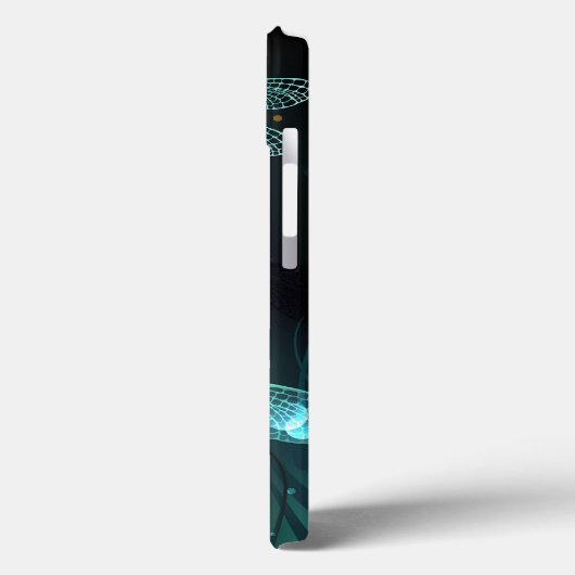 Coques Case-Mate iPhone Vol de libellule verte lumineuse (Verso / Gauche)