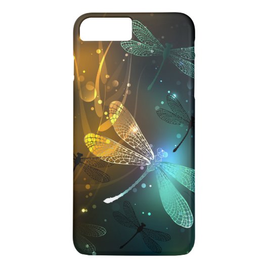 Coques Case-Mate iPhone Vol de libellule verte lumineuse (Dos)