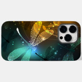 Coques Case-Mate iPhone Vol de libellule verte lumineuse (Verso (horizontal))