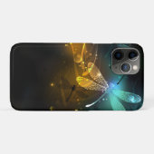 Coques Case-Mate iPhone Vol de libellule verte lumineuse (Dos (Horizontal))