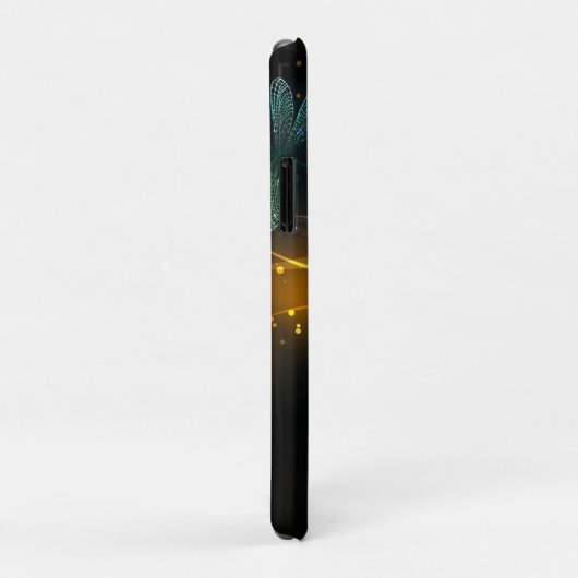 Coques Case-Mate iPhone Vol de libellule verte lumineuse (Dos/Droite)