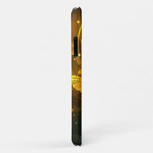 Coques Case-Mate iPhone Vol de libellule verte lumineuse (Dos/Droite)