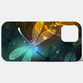 Coques Case-Mate iPhone Vol de libellule verte lumineuse (Verso (horizontal))