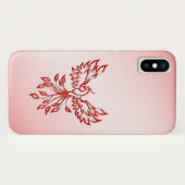 Coques Case-Mate iPhone Vol d'un Phoenix rouge sur rose (Dos (Horizontal))