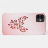 Coques Case-Mate iPhone Vol d'un Phoenix rouge sur rose (Dos (Horizontal))