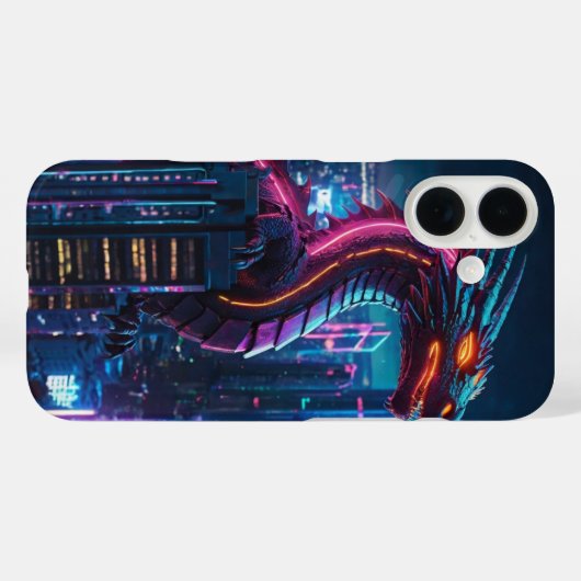 Coques Case-Mate iPhone Vol Neon Dragon (Verso (horizontal))