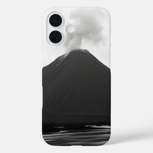 Coques Case-Mate iPhone Volcan en éruption noir et blanc (Verso)