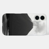 Coques Case-Mate iPhone Volcan en éruption noir et blanc (Verso (horizontal))