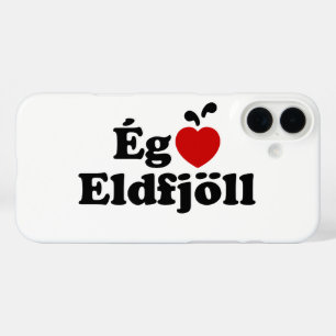 Coques iPhone 16 Plus Volcans I Heart (Love) [Ég Elska Eldfjöll]