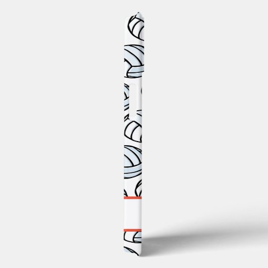 Coques Case-Mate iPhone Volley-ball Blanc Noir Ventilateur NOM Tech (Verso / Droite)