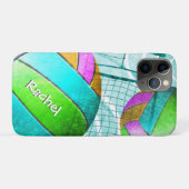 Coques Case-Mate iPhone Volley-ball féminin turquoise rose chaux (Dos (Horizontal))