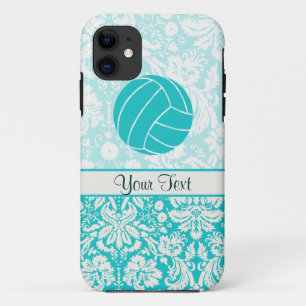 Coque iPhone 11 Volley-ball turquoise