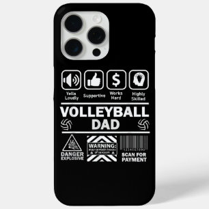 Coque iPhone 15 Pro Max Volleyball papa drôle Contenu du père du sport