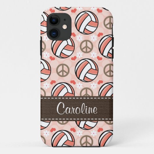 Coques Case-Mate iPhone Volleyball rose (Dos)