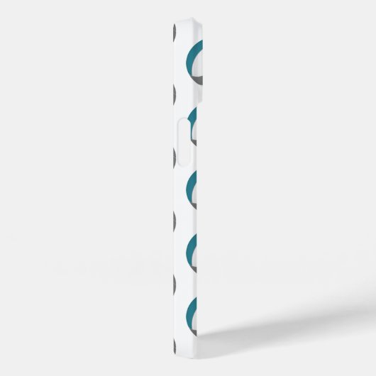 Coques Case-Mate iPhone volleyballs gris turquoise simple filles monogramm (Verso / Droite)