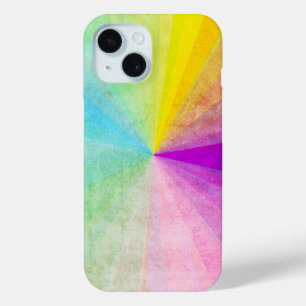 Coque Pour iPhone 15 Vortex arc-en-ciel