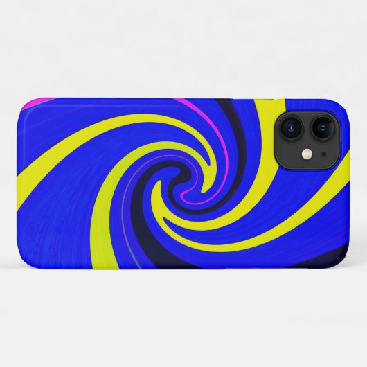 Coques Case-Mate iPhone Vortex bleu (Dos (Horizontal))