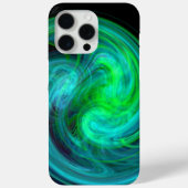 Coques Case-Mate iPhone VORTEX CLAIR, Vagues Fractales Vert Bleu Abstrait (Verso)