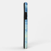 Coques Case-Mate iPhone Vortex fractal bleu (Dos/Droite)