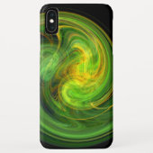 Coques Case-Mate iPhone VORTEX LUMINEUX, Abstrait vert jaune vif (Dos)