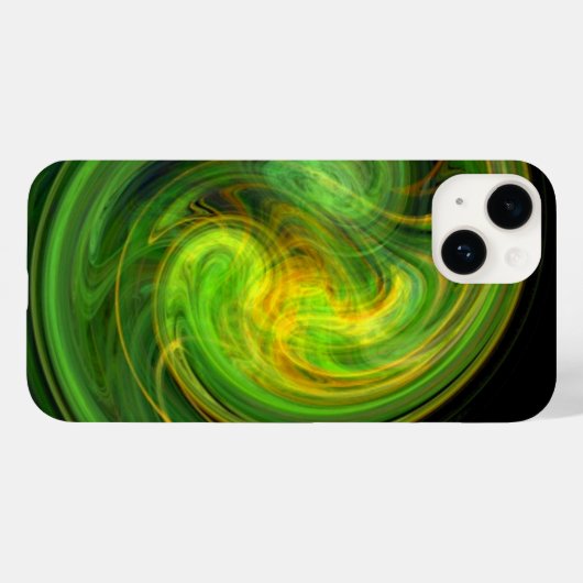 Coques Case-Mate iPhone VORTEX LUMINEUX, vert vif (Verso (horizontal))