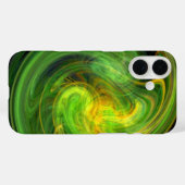 Coques Case-Mate iPhone VORTEX LUMINEUX, vert vif (Verso (horizontal))