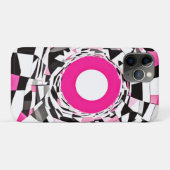 Coques Case-Mate iPhone Vortex rose : une À damiers descente (Dos (Horizontal))