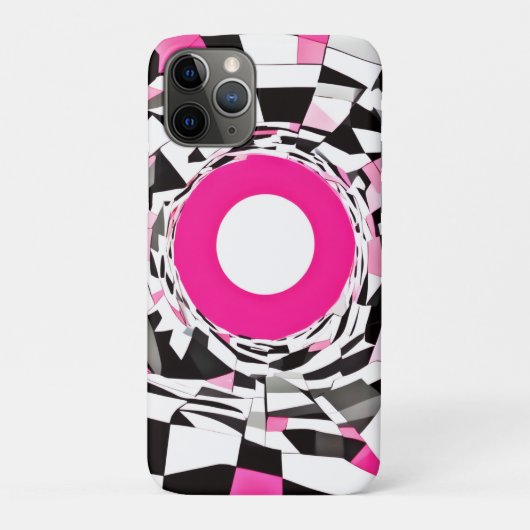 Coques Case-Mate iPhone Vortex rose : une À damiers descente (Dos)
