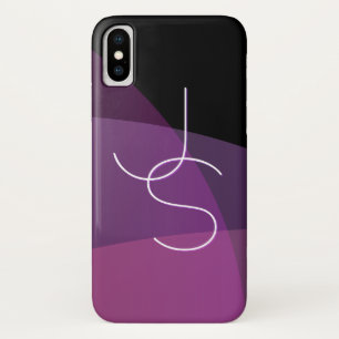 Case-Mate iPhone Case Vos initiales de chevauchement   Moderne violet et