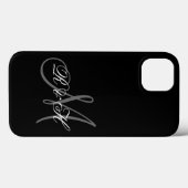COQUES Case-Mate iPhone VOS INITIALES MONOGRAMMES | SIMPLE BLACK GRAY (Verso (horizontal))