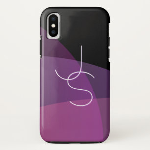 Case-Mate iPhone Case Vos initiales qui se chevauchent Moderne violet