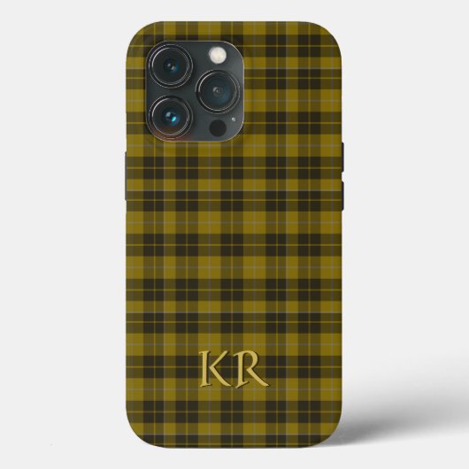 Coques Case-Mate iPhone Vos initiales sur Barclay Tartan, Scottish Plaid (Verso)