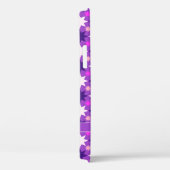 Coques Case-Mate iPhone Vos initiales sur étoiles répétées motif, violet (Verso / Droite)